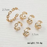 1 Set Ig Style Simple Style Cross Snake Bow Knot Plating Inlay Alloy Zircon Gold Plated Ear Studs main image 5