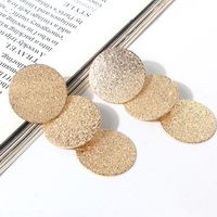 1 Pair Simple Style Commute Round Plating Alloy Gold Plated Drop Earrings main image 5