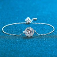 Elegant Luxurious Round Sterling Silver Plating Inlay Zircon 18k Gold Plated Bracelets main image 1
