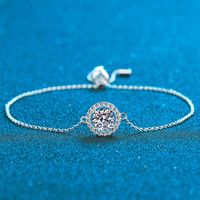Elegant Luxurious Round Sterling Silver Plating Inlay Zircon 18k Gold Plated Bracelets main image 5