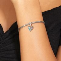 Simple Style Heart Shape Sterling Silver Inlay Zircon Jewelry Accessories main image 3