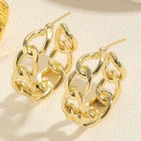 1 Pair Simple Style Irregular Solid Color Plating Copper 14k Gold Plated White Gold Plated Ear Studs sku image 7