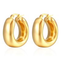 1 Paar Mode Einfarbig Überzug Titan Stahl Ohrringe sku image 78
