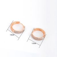 1 Pair Basic XUPING Geometric Solid Color Plating Inlay Alloy Artificial Gemstones 18K Gold Plated Platinum Plated Hoop Earrings sku image 1