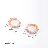 1 Pair Basic XUPING Geometric Solid Color Plating Inlay Alloy Artificial Gemstones 18K Gold Plated Platinum Plated Hoop Earrings main image 2