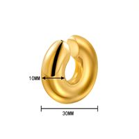 1 Pair Retro Solid Color Plating Stainless Steel Gold Plated Earrings main image 2