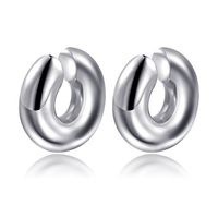 1 Pair Retro Solid Color Plating Stainless Steel Gold Plated Earrings sku image 9
