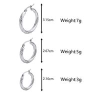1 Set Simple Style Commute Solid Color Plating Stainless Steel Gold Plated Earrings main image 2