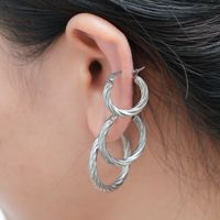 1 Set Simple Style Commute Solid Color Plating Stainless Steel Gold Plated Earrings main image 3