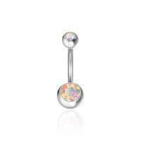 Hip-hop Retro Geometric Round Stainless Steel Belly Ring main image 4