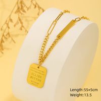 Titanium Steel 18K Gold Plated Vintage Style Plating Sun Letter Heart Shape Pendant Necklace sku image 7
