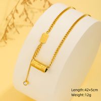 Titanium Steel 18K Gold Plated Vintage Style Plating Sun Letter Heart Shape Pendant Necklace sku image 6