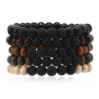 Retro Punk Runden Ein Naturstein Männer Armbänder main image 5