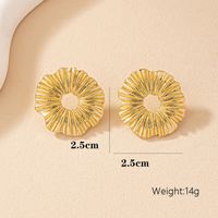 1 Pair Simple Style Classic Style Commute Circle Plating Alloy Ferroalloy 14k Gold Plated Silver Plated Ear Studs main image 10