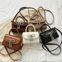 Women's Pu Leather Bow Knot Streetwear Square Magnetic Buckle Handbag main image 1