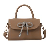 Women's Pu Leather Bow Knot Streetwear Square Magnetic Buckle Handbag sku image 3