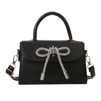 Femmes Faux Cuir Noeud D'arc Vêtement De Rue Carré Boucle Magnétique Sac À Main sku image 2