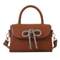 Women's Pu Leather Bow Knot Streetwear Square Magnetic Buckle Handbag sku image 5