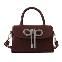 Women's Pu Leather Bow Knot Streetwear Square Magnetic Buckle Handbag sku image 4