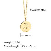 Edelstahl 304 18 Karat Vergoldet Einfacher Stil Überzug Einfarbig Halskette Mit Anhänger main image 2