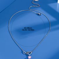 De Gros Style Simple Carré Acier Inoxydable Incruster Zircon Pendentif main image 2