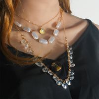 Style Simple Style Classique Coquille Alliage Placage Plaqué Or Femmes Collier En Couches main image 6