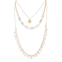 Simple Style Classic Style Shell Alloy Plating Gold Plated Women's Layered Necklaces sku image 1