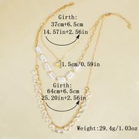 Simple Style Classic Style Shell Alloy Plating Gold Plated Women's Layered Necklaces main image 2