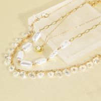Simple Style Classic Style Shell Alloy Plating Gold Plated Women's Layered Necklaces main image 5