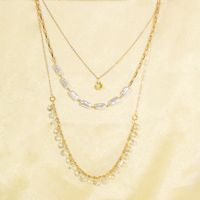 Simple Style Classic Style Shell Alloy Plating Gold Plated Women's Layered Necklaces main image 3