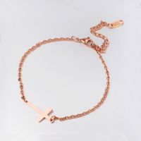 Simple Style Commute Solid Color Stainless Steel 18K Gold Plated None Bracelets In Bulk sku image 3