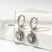 1 Pair Simple Style Pentagram Flower Snake Plating Inlay Stainless Steel Zircon 18k Gold Plated Drop Earrings main image 2