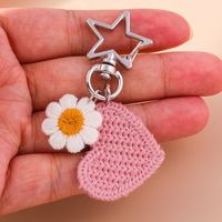 Cute Sweet Star Heart Shape Flower Zinc Alloy Keychain main image 4