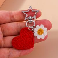 Cute Sweet Star Heart Shape Flower Zinc Alloy Keychain main image 10