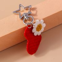 Cute Sweet Star Heart Shape Flower Zinc Alloy Keychain main image 3