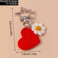 Cute Sweet Star Heart Shape Flower Zinc Alloy Keychain main image 2