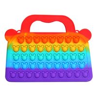 Kid's Color Block Silica Gel Multicolor Zipper Kids Wallets sku image 10