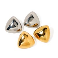 1 Pair Simple Style Triangle Plating 316 Stainless Steel  Ear Studs main image 6