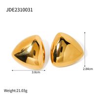 1 Pair Simple Style Triangle Plating 316 Stainless Steel  Ear Studs sku image 2