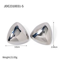 1 Pair Simple Style Triangle Plating 316 Stainless Steel  Ear Studs sku image 1