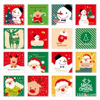 Christmas Santa Claus Snowman Paper Party Card sku image 1