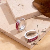 1 Pair Simple Style Round Flower Plating Inlay Stainless Steel Zircon 18k Gold Plated Earrings main image 4