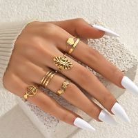 Simple Style Commute Solid Color Stainless Steel Plating 18k Gold Plated Rings main image 1
