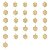 Hip-hop Cool Style Hexagon Letter Copper 14k Gold Plated Layered Necklaces In Bulk main image 4