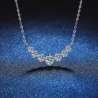 Simple Style Classic Style Solid Color Sterling Silver Plating Inlay Zircon 18k Gold Plated Pendant Necklace sku image 1