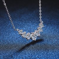 Simple Style Classic Style Solid Color Sterling Silver Plating Inlay Zircon 18k Gold Plated Pendant Necklace main image 5