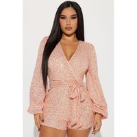 Women's Party Street Sexy Solid Color Shorts Sequins Rompers main image 5
