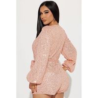 Women's Party Street Sexy Solid Color Shorts Sequins Rompers main image 3