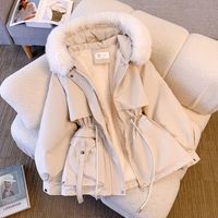 Women's Casual Solid Color Pocket Zipper Coat Cotton Clothes main image 2