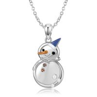 Simple Style Commute Snowman Sterling Silver Plating Gold Plated Jewelry Accessories main image 1